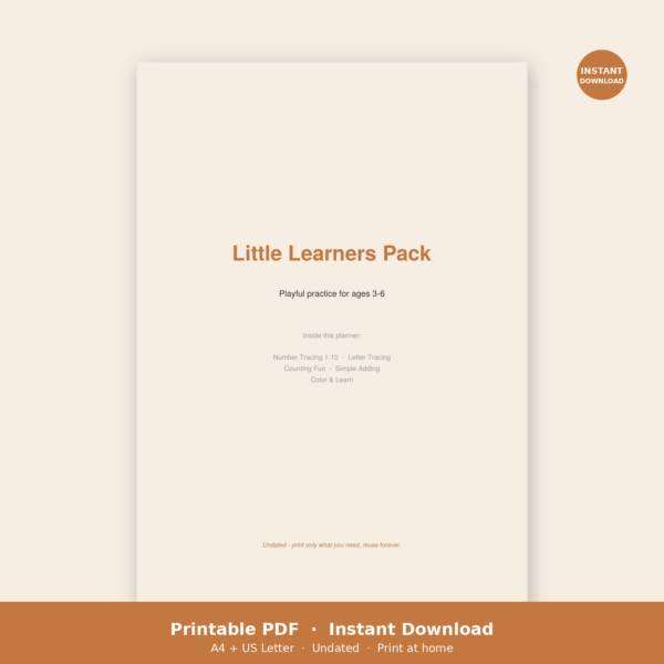 Preschool Tracing Worksheets Printable | Numbers, Letters & Counting