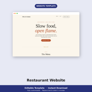 web_3_restaurant_main Restaurant Website Template | Cafe & Menu HTML Page
